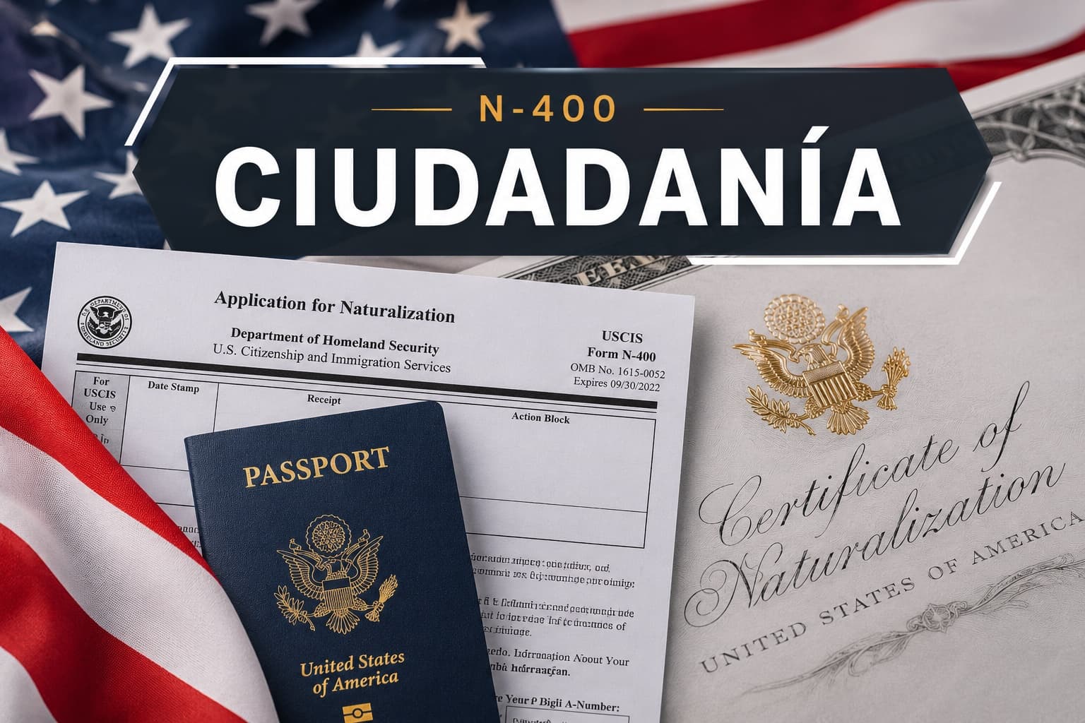 Documentos organizados para formulario N-400