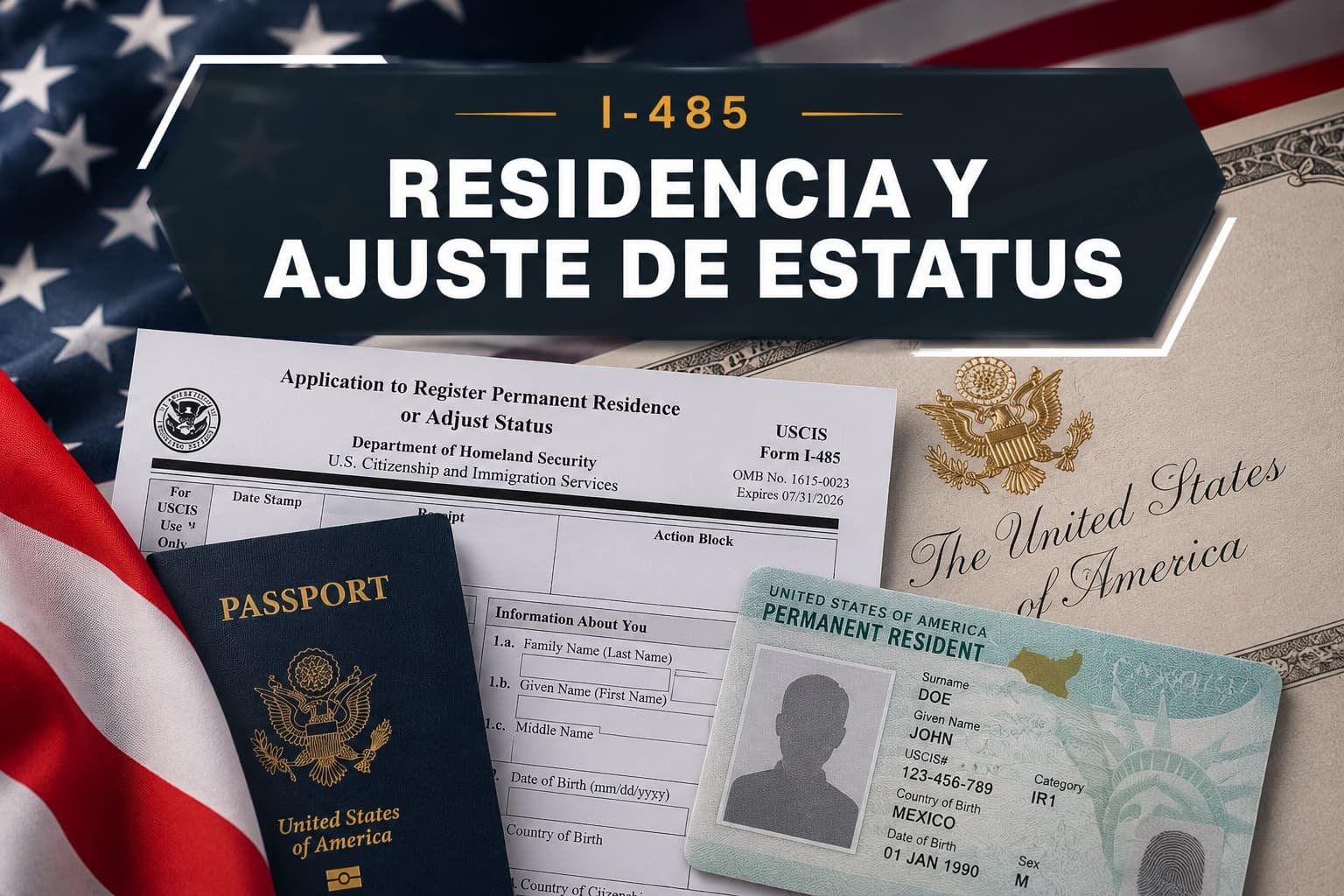 Paquete documental organizado para residencia permanente